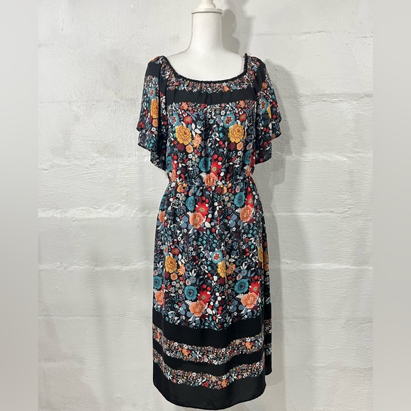 LOFT FLORAL PULLOVER DRESS - Picture 3 of 16